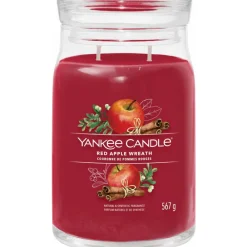 Geurkaars Large Jar Red Apple Wreath 567 gr^Yankee Candle Discount