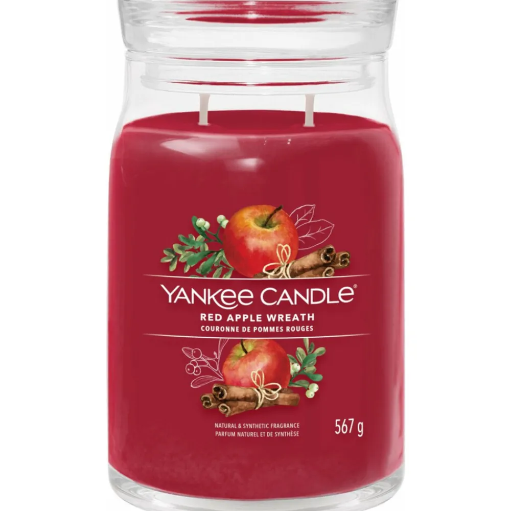 Geurkaars Large Jar Red Apple Wreath 567 gr^Yankee Candle Discount