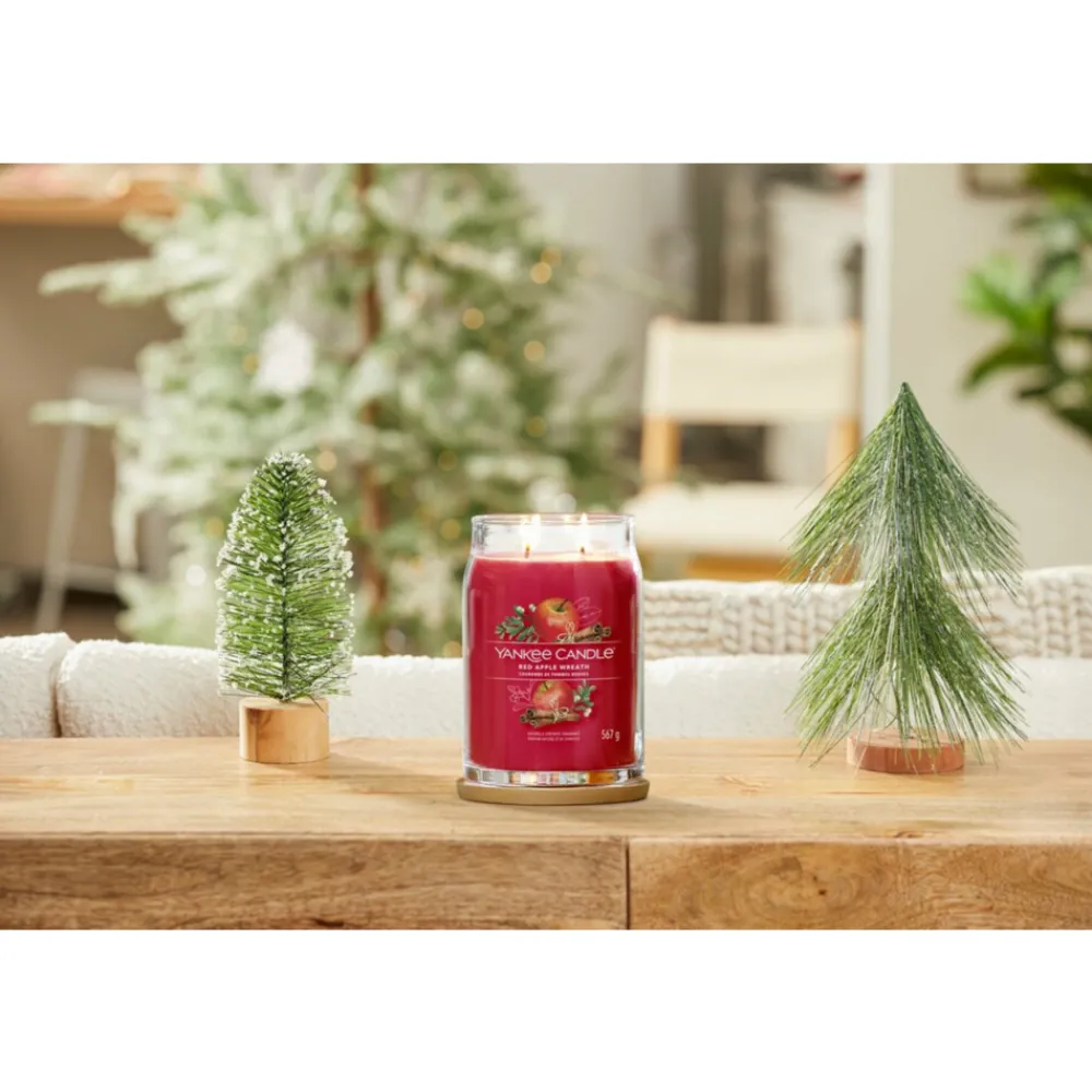 Geurkaars Large Jar Red Apple Wreath 567 gr^Yankee Candle Discount