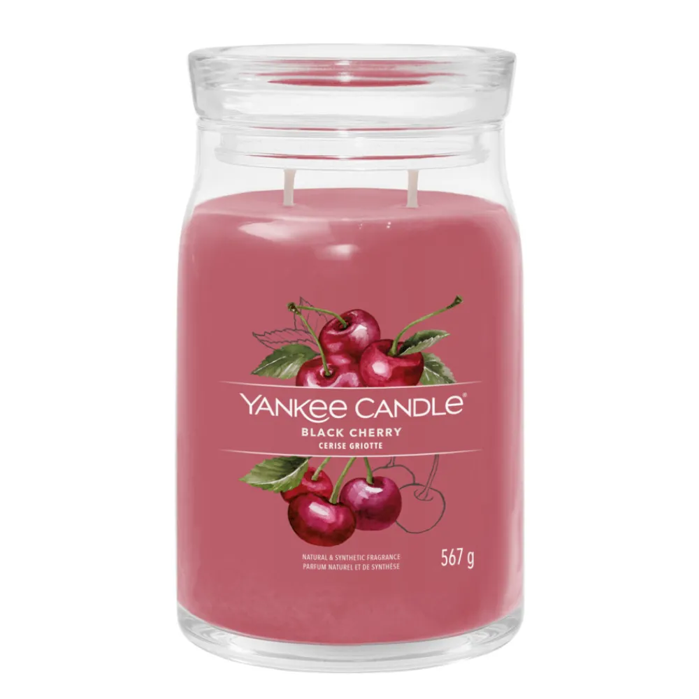 Geurkaars Large Jar Black Cherry Signature 567 gr^Yankee Candle Best