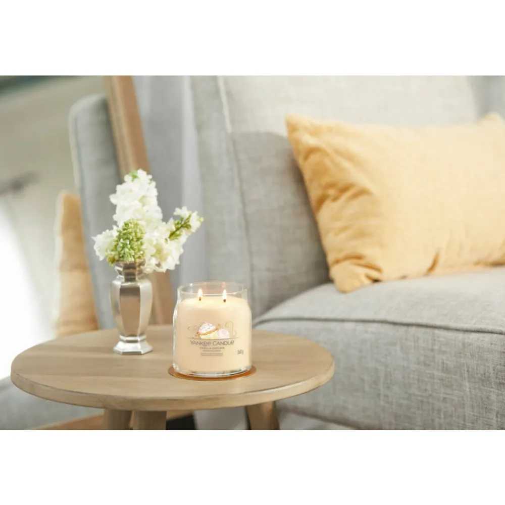 Clearance Geurkaars Medium Jar Vanilla Cupcake 368 gr Kaarsen|Geurkaarsen
