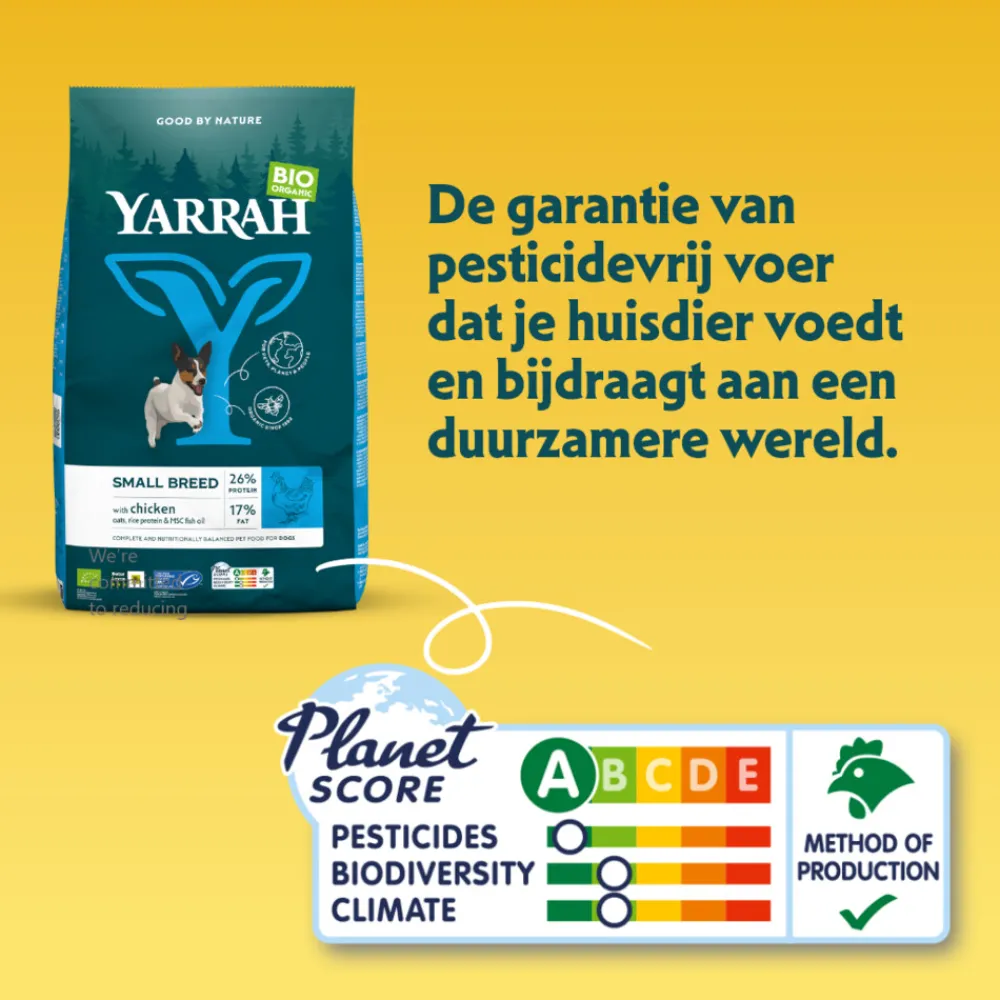 Bio Hondenvoer Adult Small Breed Kip 2 kg^Yarrah Best