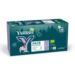 Hondenvoer<Yarrah Bio Hondenvoer Multipack Paté Graanvrij Kip & Kalkoen 6 x 150 gr