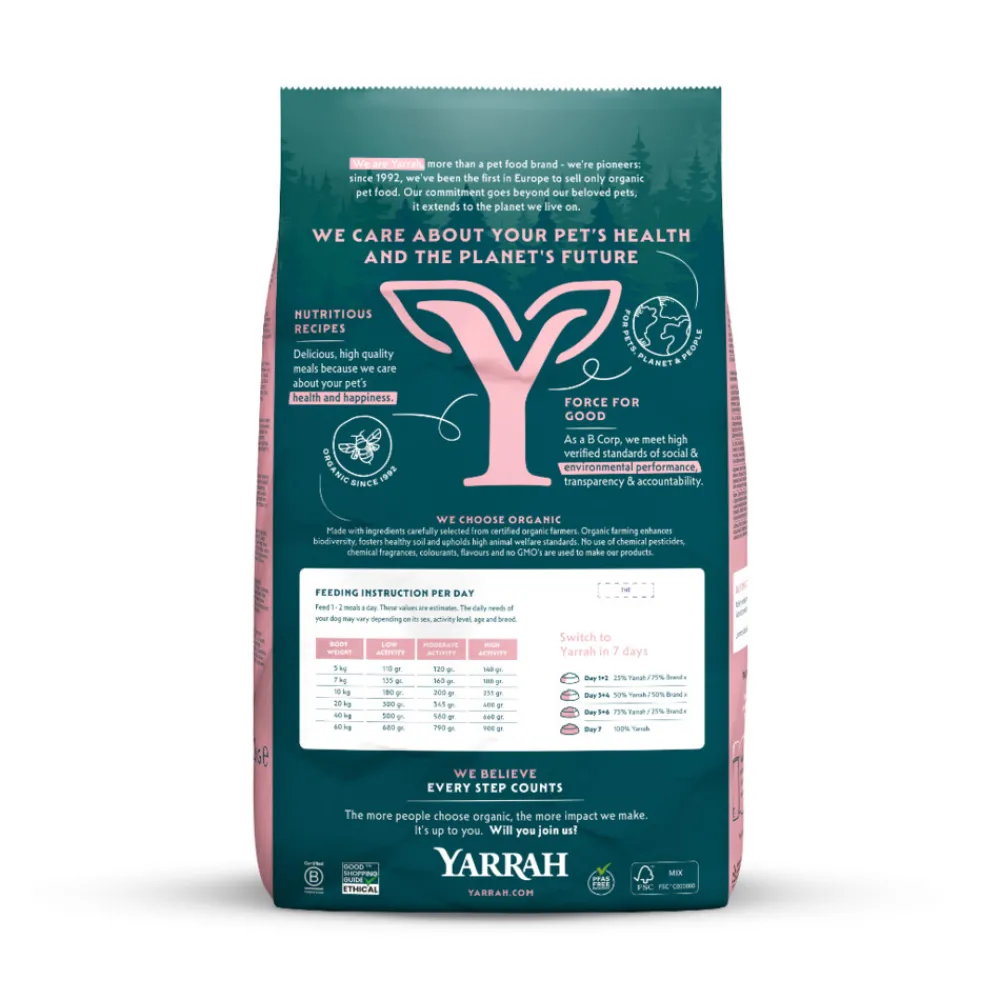 Bio Hondenvoer Sensitive Adult Kip & Rijst 10 kg^Yarrah New