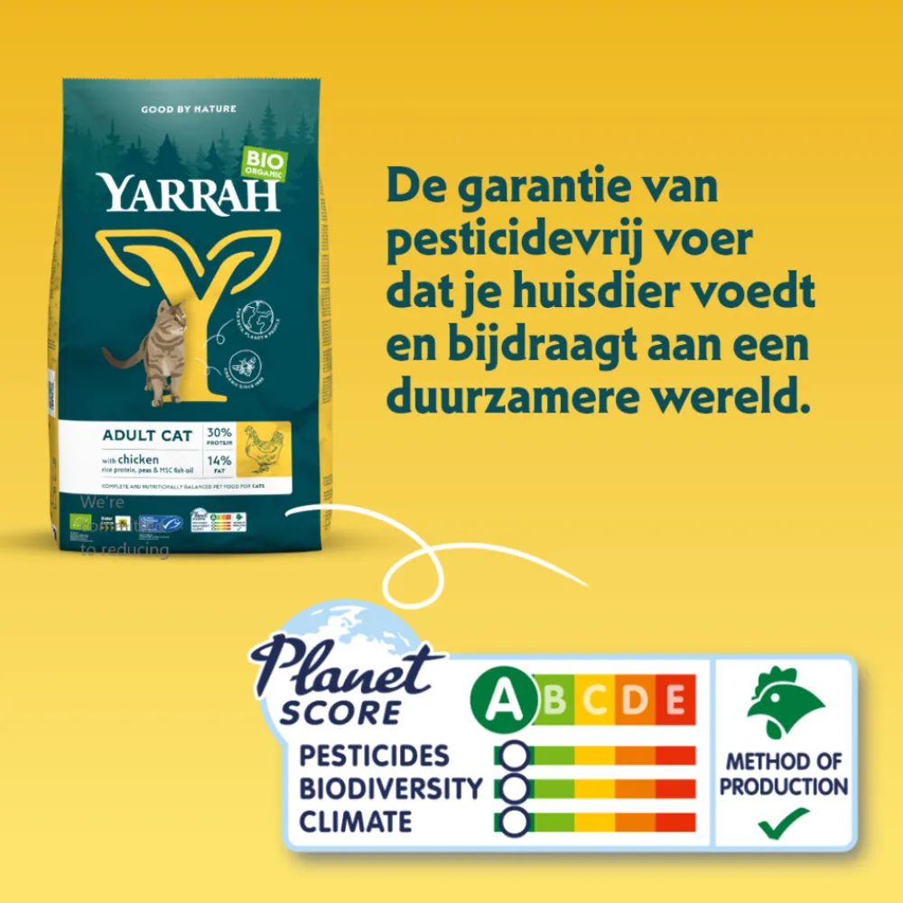 Bio Kattenvoer Adult Kip 800 gr^Yarrah Outlet