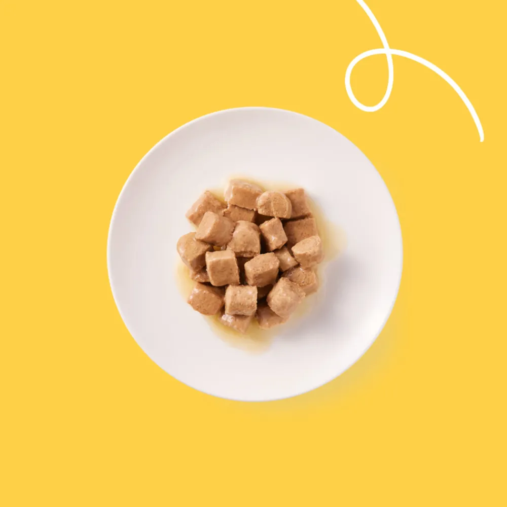 Kattenvoer<Yarrah Bio Kattenvoer Chunks Kip & Rund 405 gr