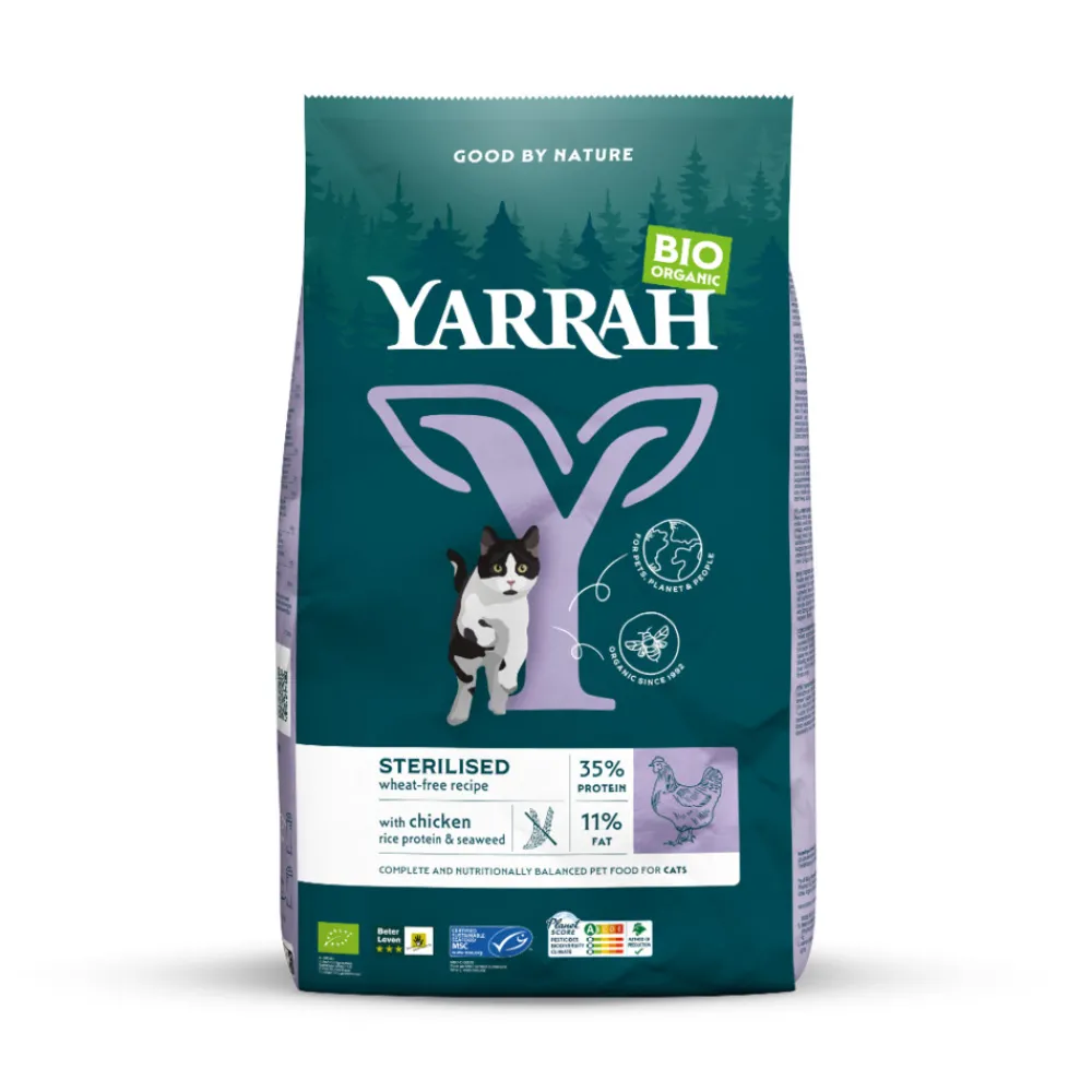Kattenvoer<Yarrah Bio Kattenvoer Sterilised 700 gr