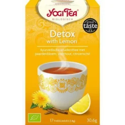 Thee<Yogi tea Detox Lemon Biologisch 17 stuks