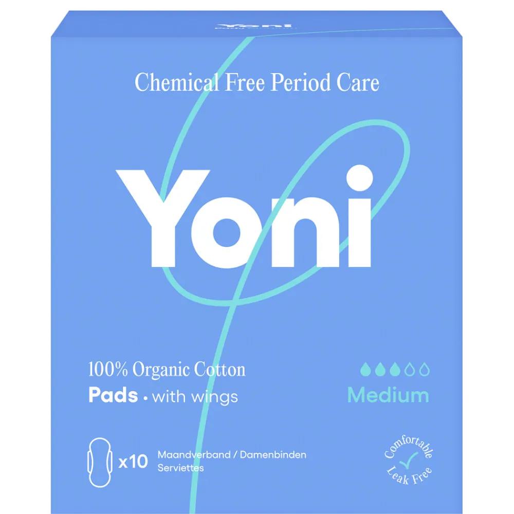 Biologisch Katoenen Maandverband Medium 10 stuks^Yoni Outlet