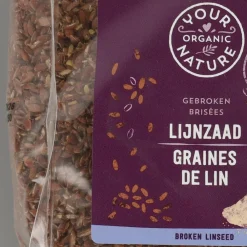 Zaden<Your Organic Nature Gebroken Lijnzaad Bio 400 gr