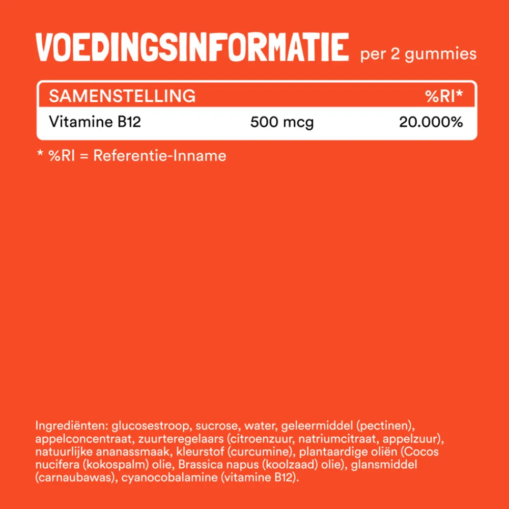 B12 Energie Gummies 60 stuks^Yummygums Online