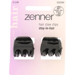 Haarklemmen Stay in Hair Zwart 2 stuks^Zenner New