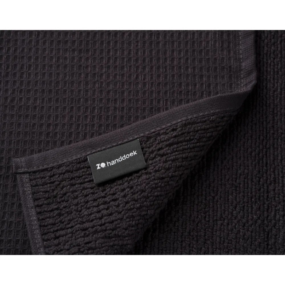 New Handdoek Gerecycled Katoen Antraciet 2 stuks Schoonmaakdoekjes