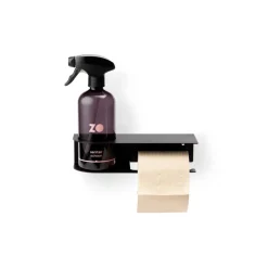 Toiletpapier<ZO Toiletrolhouder Rechts Zwart