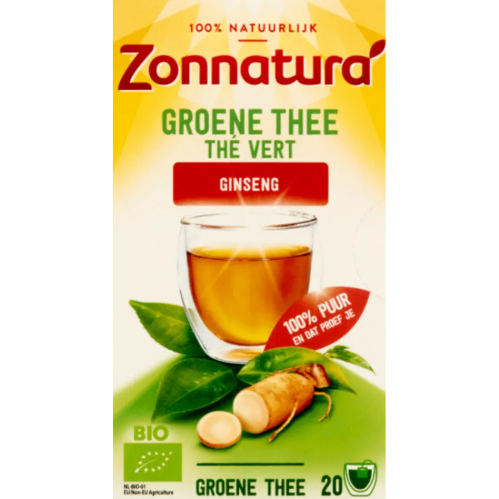 Groene Thee Bio Gingseng 20 stuks Thee