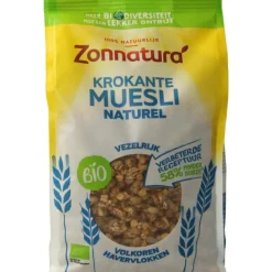 Ontbijtgranen<Zonnatura Krokante Muesli Naturel Biologisch 375 gr