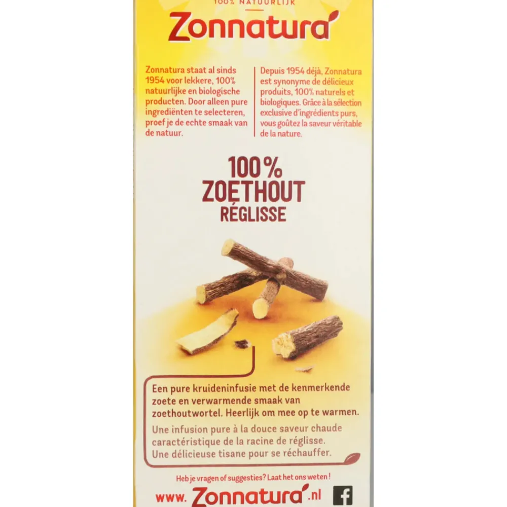 Thee<Zonnatura Thee Zoethout Bio 20 stuks