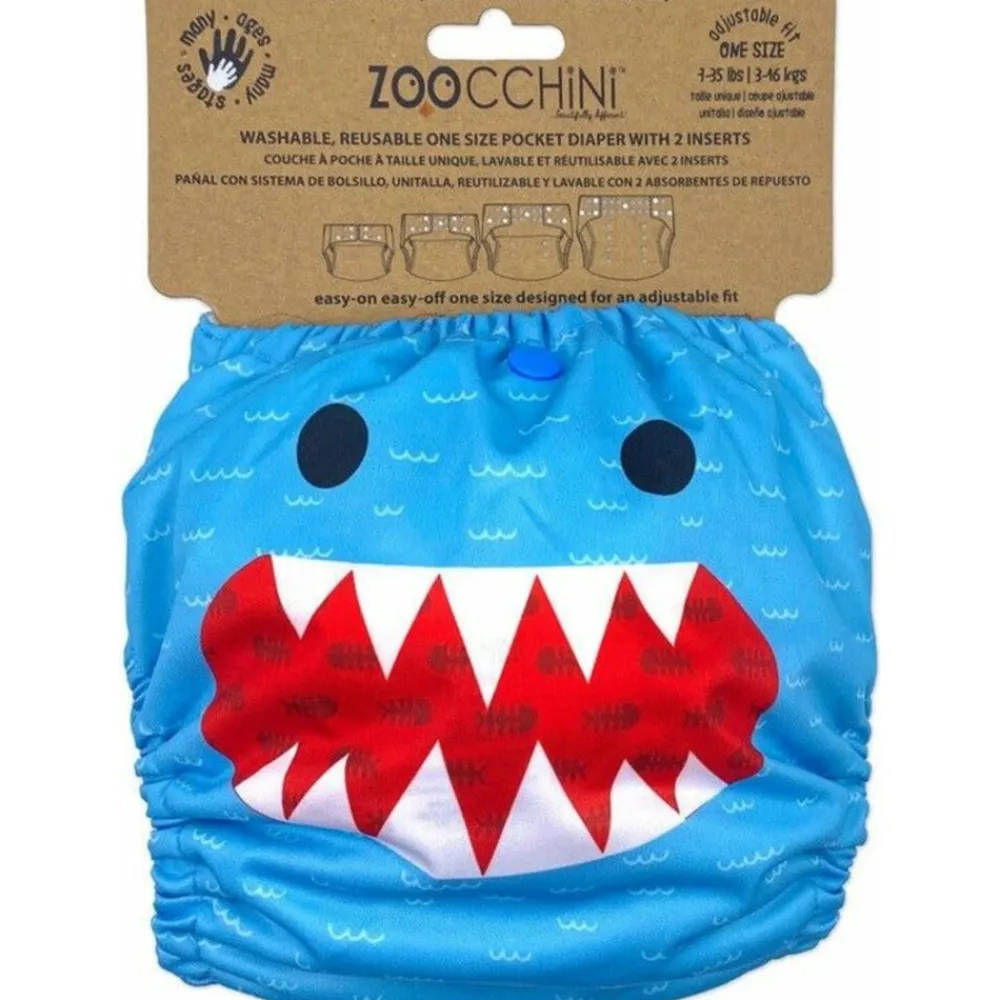 Best Wasbare Luier Sherman the Shark (incl. 2 inserts) Luiers