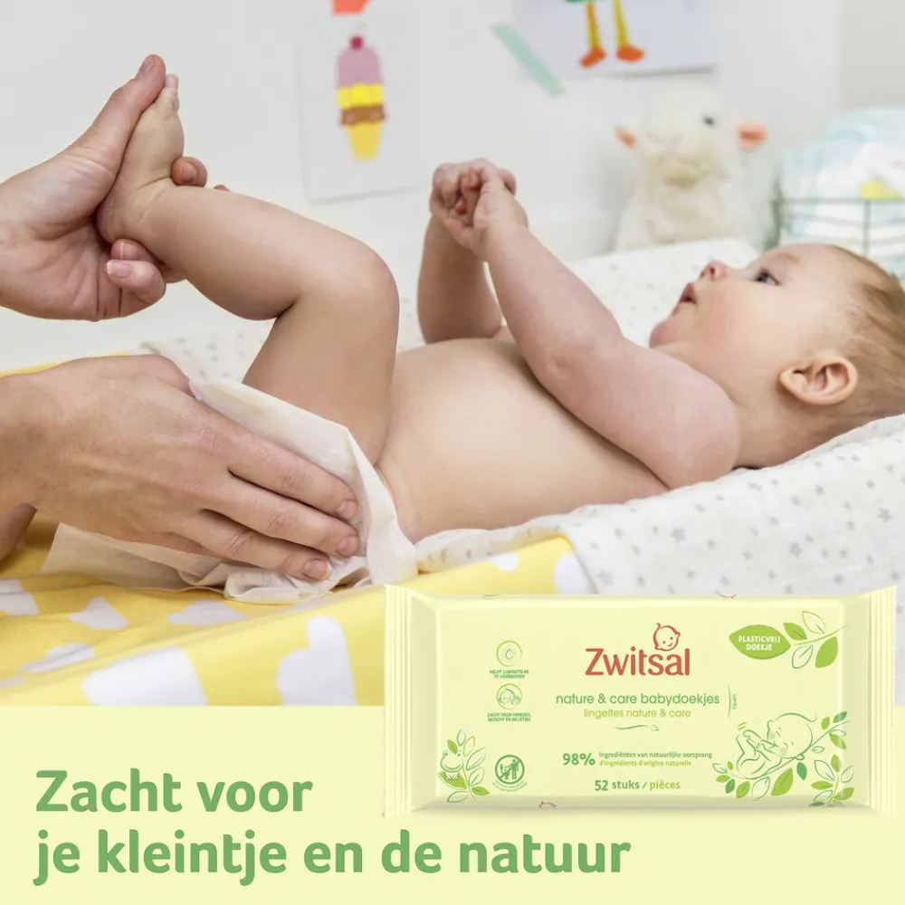 Babydoekjes Nature & Care 12x52 = 624 stuks^Zwitsal Hot